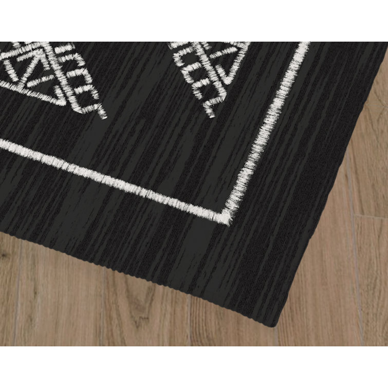 Union Rustic Kirwan Geometric Black, White Area Rug Wayfair Canada